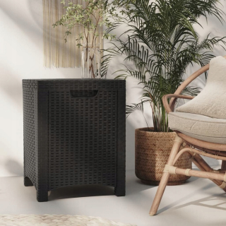 Záhradný box- Záhradná prevodovka 39x39x46cm Graphit Rattan pp