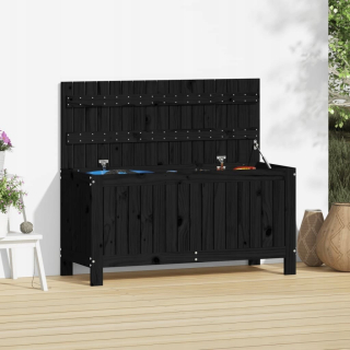 Záhradný box- Čierna záhradná prevodovka 108x42.5x54cm Drevená borovica