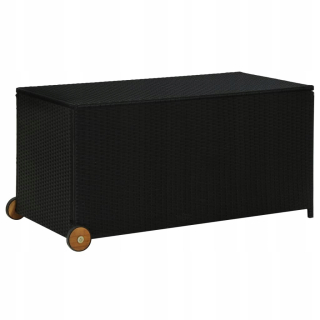 Záhradný box- Čierna záhradná prevodovka, 120x65x61 cm, Rattan PE