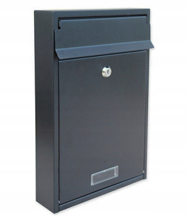 Oplotenie, brána - Anthracite A4 Letter Box priskrutkovaný na stenu plotu