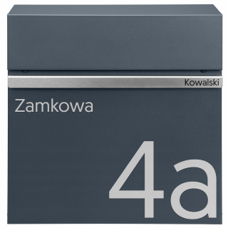 Poštová schránka - Box pre exkluzívny antracite SLAD + vzor s adresou a číslom domov