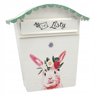 Poštová schránka - Box pre poštové písmená maľované králiky 36x22