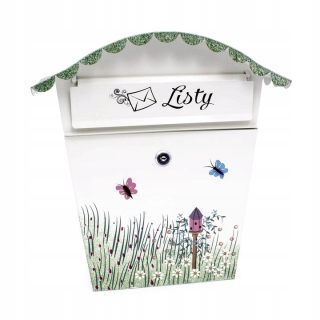 Poštová schránka - Box pre poštové písmená maľované motýle 36x22
