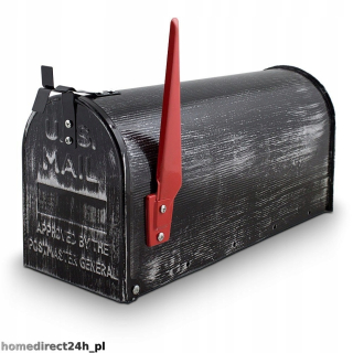 Poštová schránka - US List Box Mailbox Stylish Retro Black