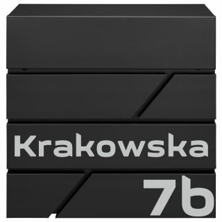 Poštová schránka - Moderný čierny poštový box + vzorový nápis