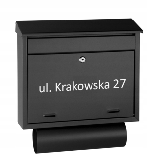 Poštová schránka pre zoznamy Street Number Graphit House Number