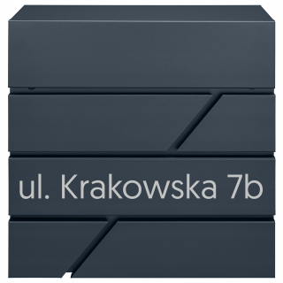 Poštovné boxy do antracitového príspevku + číslo domu