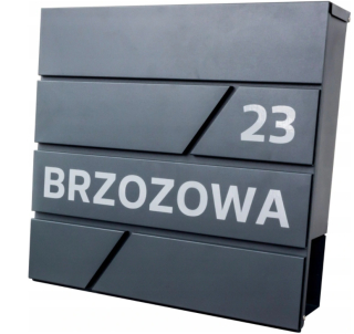Poštová schránka - Postal Box Street Street House číslo Anthracite