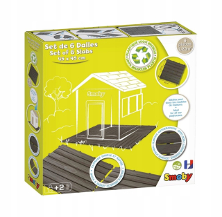 Domček na náradie - Smoby Floor for Garden House 6 ks. 810907