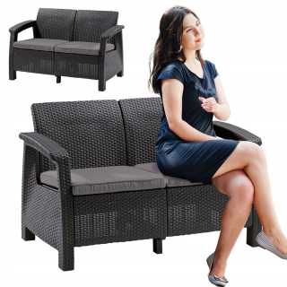 Záhradná lavica, lavička - Záhradná pohovka Keter Rattan Terrace Rattan Pohodlná