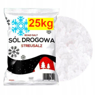 Cestná soľ - Cestná soľ 25 kg s antikullým na chodníky na cestných rampách chodníkových ciest