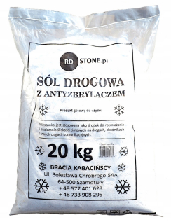 Cestná soľ - Cestná soľ s anti -fryerom 20 kg vrecka na postrekovanie chodníkov zimy
