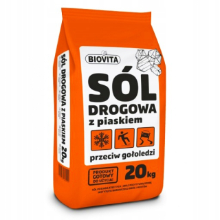 Cestná soľ - Cestná soľ s pieskom topí sneh pre ľad na chodníky schodov atď. 20 kg