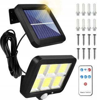 Uličná lampa - Solárna lampa so súmrakovým snímačom Motion LED COB