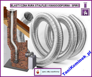 Spiro flex kyselina -rezistentná rúrka fi 80 posúvanie 70 MB lacné