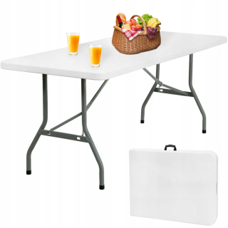 Balkonový, terasový stôl - Stravovací stolík skladací záhradný banket 180