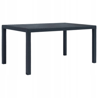 Záhradný stôl, stolík - Záhradný stôl 150x90x72cm plast, antracit