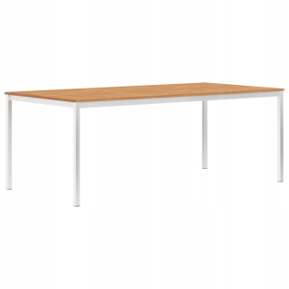 Záhradný stôl, stolík - Záhradný stôl, 200x100x75cm teke drevo a oceľ n