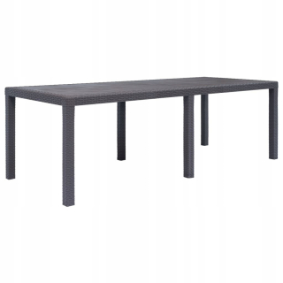 Záhradný stôl, stolík - Záhradná tabuľka 220x90x72cm plast, hnedá