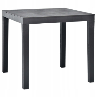 Záhradný stôl, stolík - Anthracite Garden Table, 78x78x72cm plast
