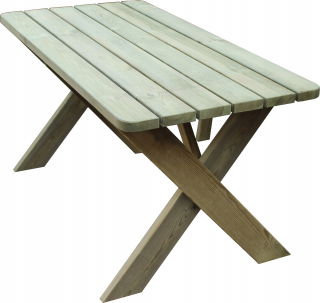 Záhradný stôl, stolík - Drevený záhradný stôl 120 cm stabilný odolný
