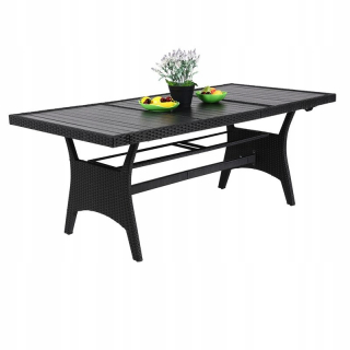 Záhradný stôl, stolík - Polyrattan Záhradný stôl WPC 190x90x75cm