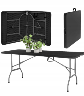 Balkonový, terasový stôl - ROZKLADACÍ ZÁHRADNÝ STÔL Plastový Catering Banket rozkladací 180 cm