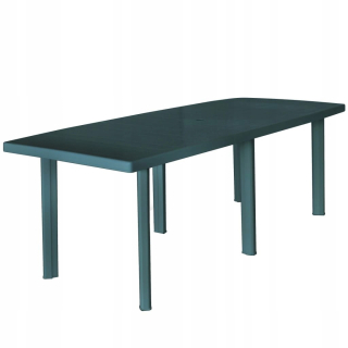 Záhradný stôl, stolík - Zelený záhradný stôl, 210x96x72cm plast