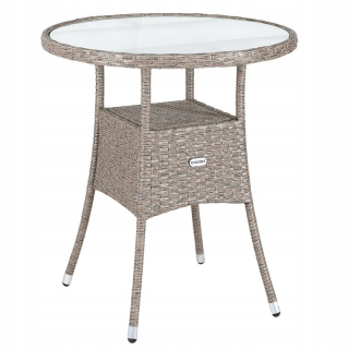 Záhradný stôl, stolík - Okrúhly stôl Poliattan 60 cm