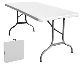 Záhradný stôl, stoličky - Skladacia tabuľka 180 cm x 74 cm veľké stravovanie