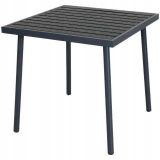Balkonový, terasový stôl - Table štvorcový stolík záhradná terasa antracit