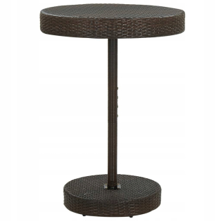 Záhradný stôl, stolík - Hnedý záhradný stôl, 75,5 x 106 cm Polirattan