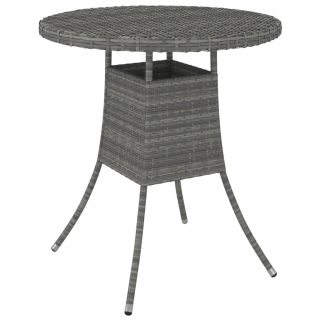 Záhradný stôl, stolík - Záhradný stôl šedý 70x70x73cm Polirattan