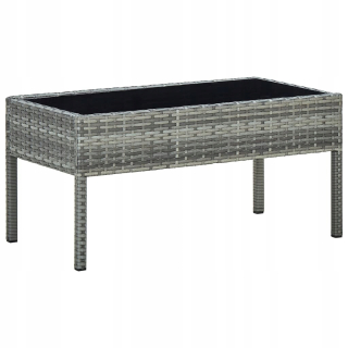 Záhradný stôl, stolík - Šedý záhradný stôl, 75x40x37cm Rattan PE