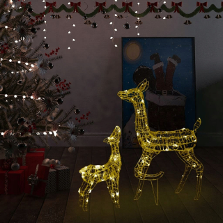 Vianočné soby 160 teplých bielych LED diódy