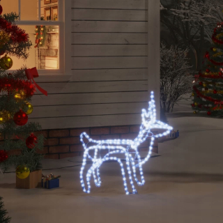 Vianočné sobia 120 LED, studená biela