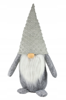 Vianočné šedé granal Grey Minky 50 cm