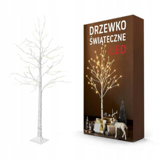 Žiariaci LED stromový umelý vianočný stromček breza 150 cm