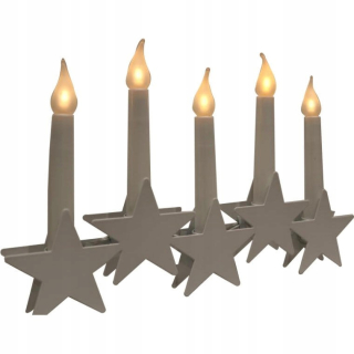 Advent Candlestick vianočná dekorácia 5 LED hviezda