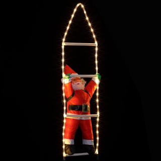 Santa Claus na výzdobe rebríka LED XL LED