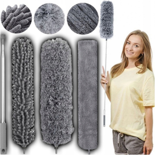 Záhradná metla, kefa - Prachová kefa na prachový teleskopický rozruch 240 cm 4in1 dlhá xxl sada