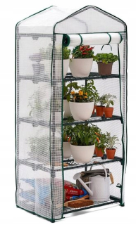 Záhradný skleník - Greenhouse 4 úrovne Rastliny skladanie 160x69x49cm