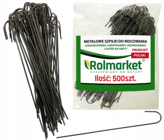 Kolík pre agrotextíliu - Vysoké podpätky na pripojenie agrotextilného agrotextilného kovu J 25 cm set 500 ks