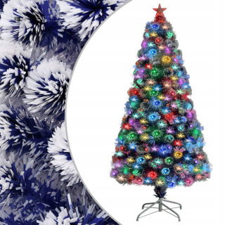 Umelý vianočný stromček biely modrý 64 cm vlákna