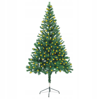 Umelý vianočný stromček s stojanom a LED, 150 cm 380 pobočiek