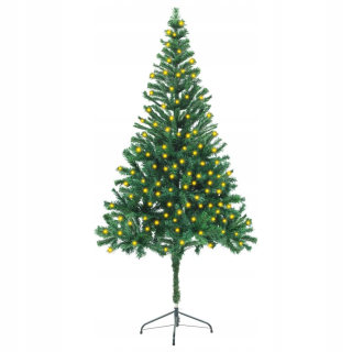 Umelý vianočný stromček s stojanom a LED, 180 cm 564 pobočiek