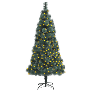 Umelý vianočný stromček so stojanom a LED, zelený, 150c