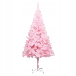 Umelý vianočný stromček s stojanom, ružový, 180 cm PVC