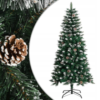 Umelý vianočný stromček s stojanom, zelený, 120 cm PVC