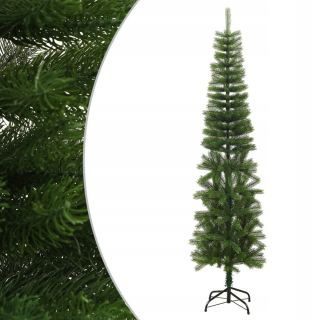 Umelý, štíhly vianočný stromček s stojanom, 240 cm PE